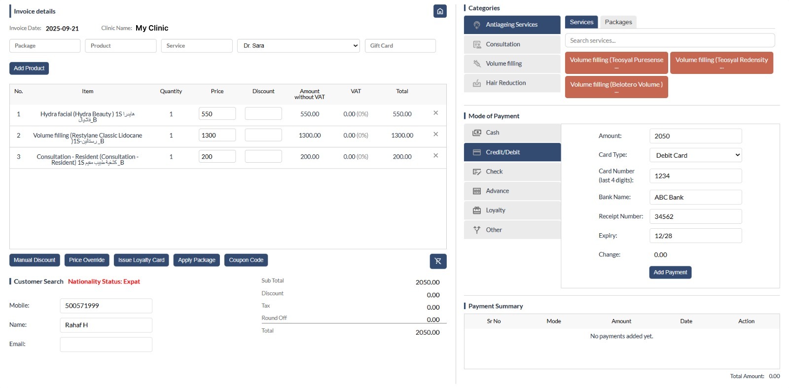 Operations dashboard